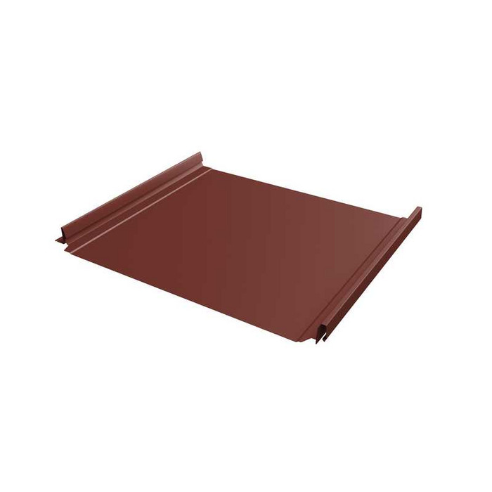 Фальцевая кровля Кликфальц Pro Grand Line 0,5 Satin RAL 3009 Оксидно-Красный - фото №1