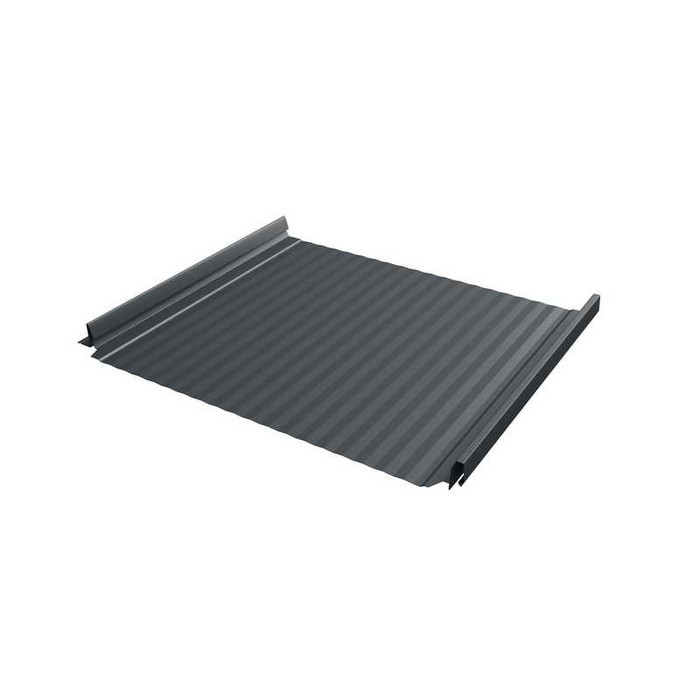 Фальцевая кровля Кликфальц Pro Gofr Grand Line 0,5 GreenCoat Pural BT, matt RAL 7016 - фото №1