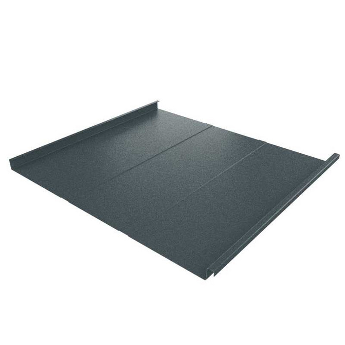 Фальцевая кровля Фальц двойной стоячий Line Grand Line 0,5 GreenCoat Pural BT, matt RAL 7016 Антрацитово-Серый - фото №1
