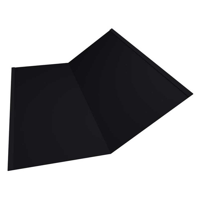 Планка ендовы нижней 300х300 0,5 PurLite Мatt RAL 9005 черный - фото №1