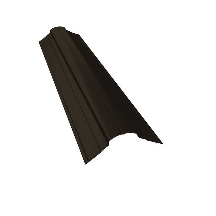 Планка конька фигурного 70x70 0,5 Rooftop Matte RR 32 темно-коричневый - фото №1