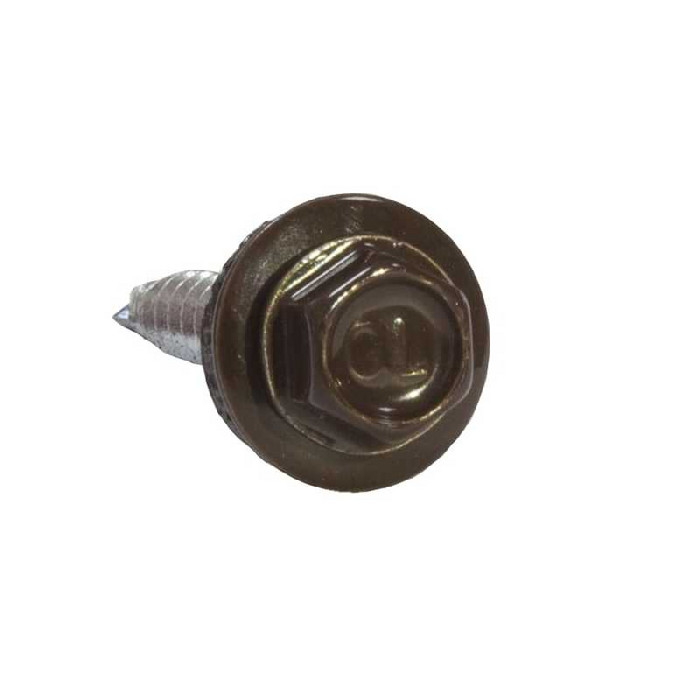 Саморез кровельный Daxmer 4,8х29 RAL 8017 (250) сверло №1 - фото №1